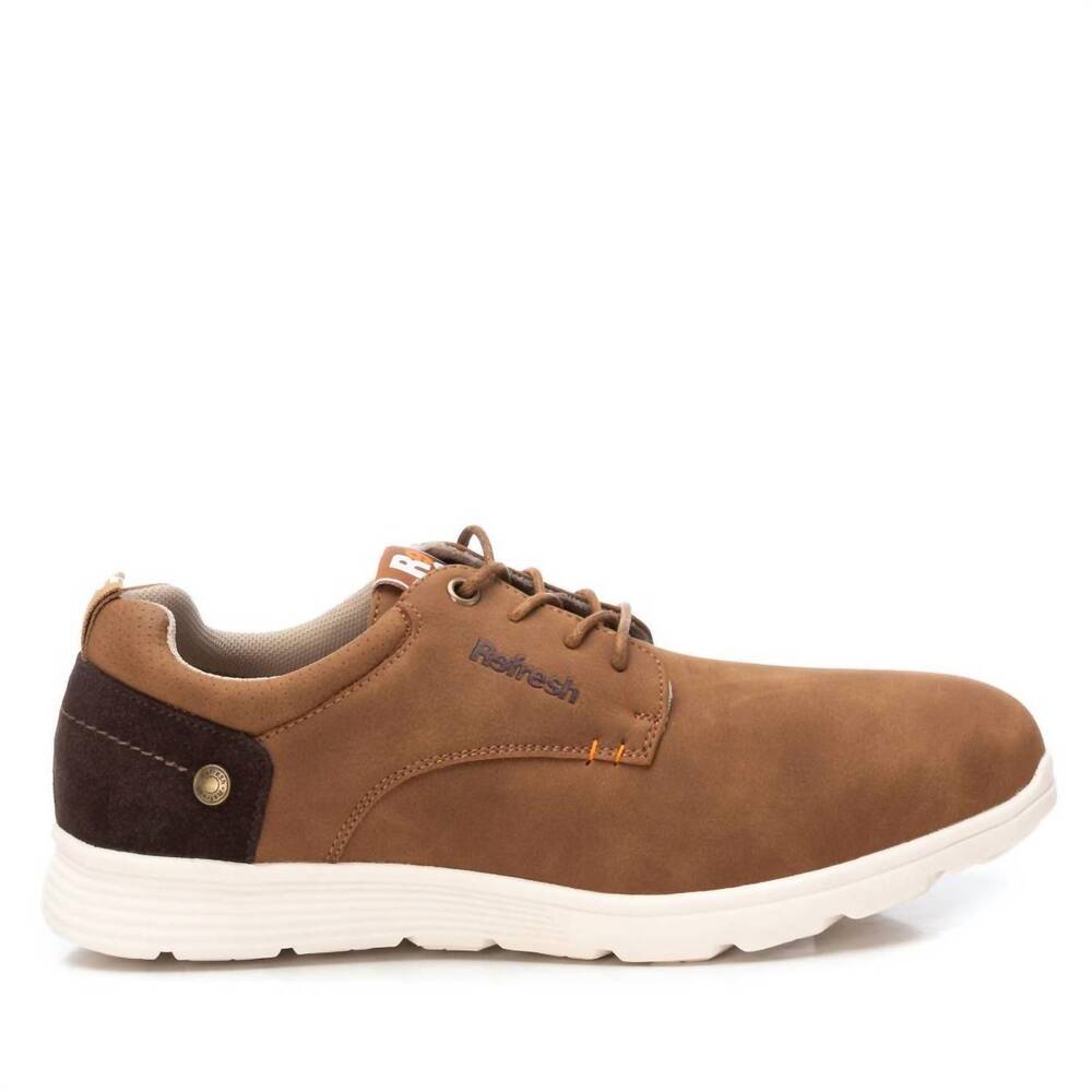 NEW XTI men's comfort suede oxfords in camel